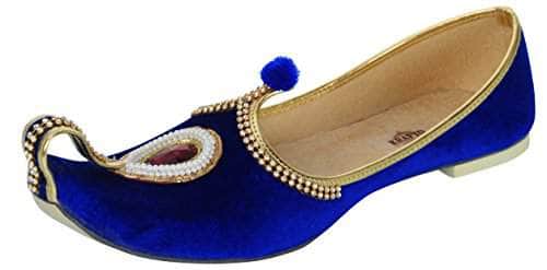krafto mens blue velvet rhinestone ruby mojaris