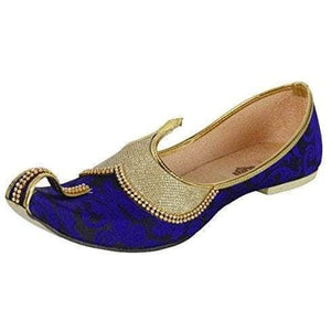 krafto mens purple gold fabric glitz mojaris