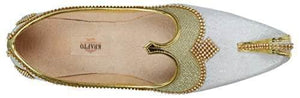 krafto mens white gold glitz rhinestone mojaris