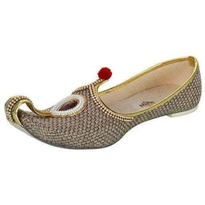 Buy Sandy Brown Jute Ruby Men's Sherwani Mojaris Online