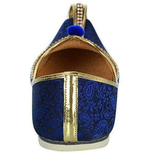 krafto mens blue fabric rhinestone ruby mojaris