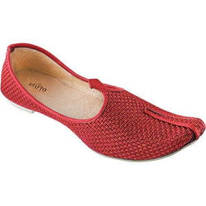 krafto mens red jute sherwani jutti