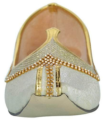 krafto mens cream gold glitz rhinestone mojaris