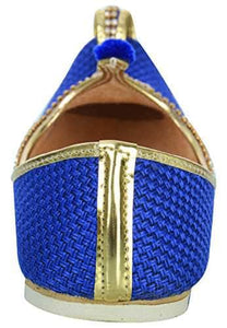 krafto mens blue jute rhinestone ruby mojaris