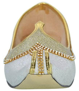 krafto mens white gold glitz rhinestone mojaris