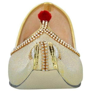 krafto mens beige gold fabric rhinestone ruby mojaris