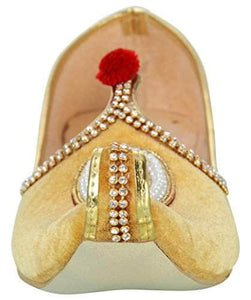 krafto mens yellow velvet rhinestone ruby mojaris