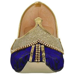 krafto mens purple gold fabric glitz mojaris
