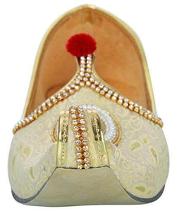 krafto mens gold fabric rhinestone ruby mojaris