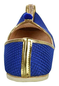 krafto mens blue jute mono rhinestone mojaris