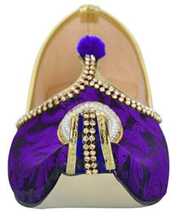 krafto mens purple fabric rhinestone ruby mojaris