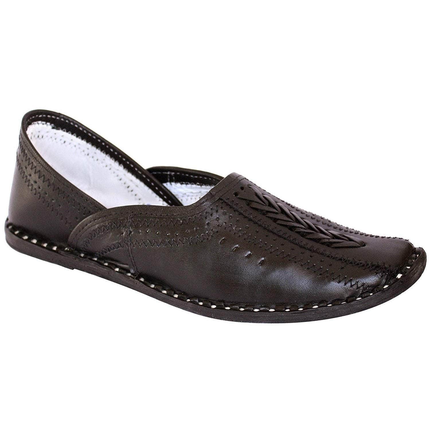 Buy Black Leather Men's Boot Mojaris | Shop Online – Krafto Jodhpur