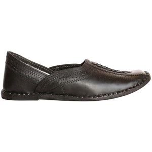 Black Leather Men's Boot Mojaris