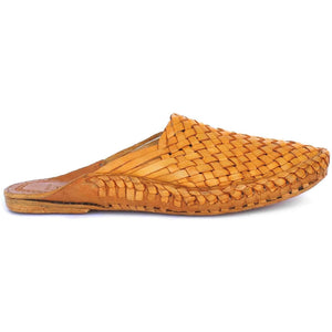 Yellow Leather Men's Kolhapuri Slippers
