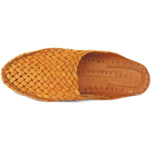 Yellow Leather Men's Kolhapuri Slippers