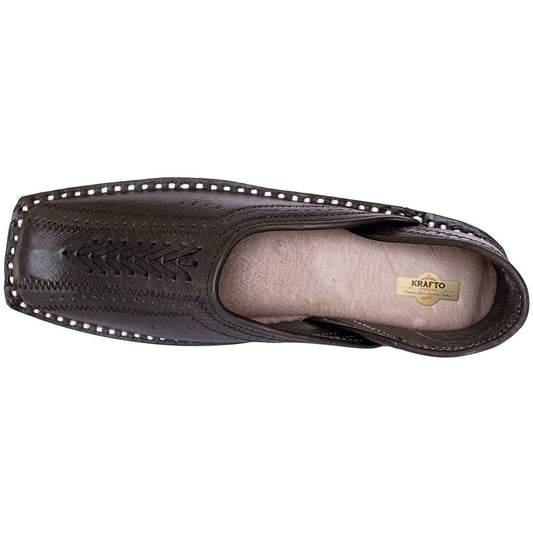 Black Leather Men's Boot Mojaris