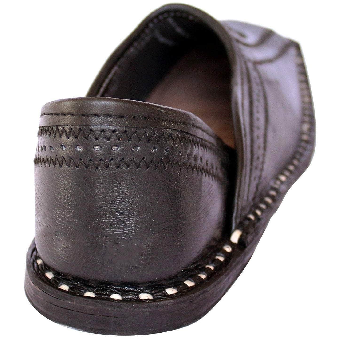 Buy Black Leather Men's Boot Mojaris | Shop Online – Krafto Jodhpur