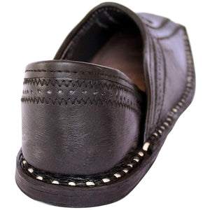 Black Leather Men's Boot Mojaris