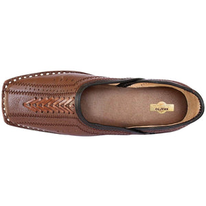 Brown Leather Men's Boot Mojaris