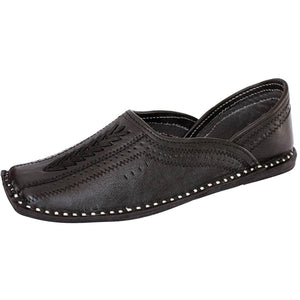 Black Leather Men's Boot Mojaris