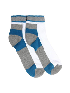 Multicoloured Printed Branded Men's Socks (Pack Of 3)