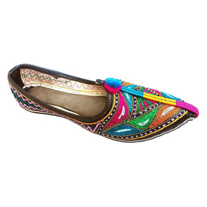 Colorful Embroidary Handmade Women's Jodhpuri Leather Jutti