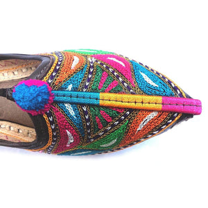 Colorful Embroidary Handmade Women's Jodhpuri Leather Jutti