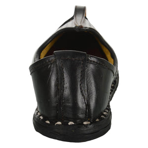 Black Handmade Leather Jutti for Man