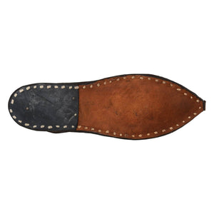 Black Jodhpuri Leather Mojari Handcrafted Juti for Man