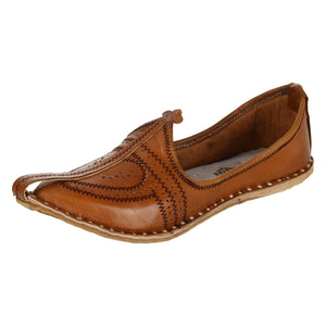 Brown Leather Mojri for Men