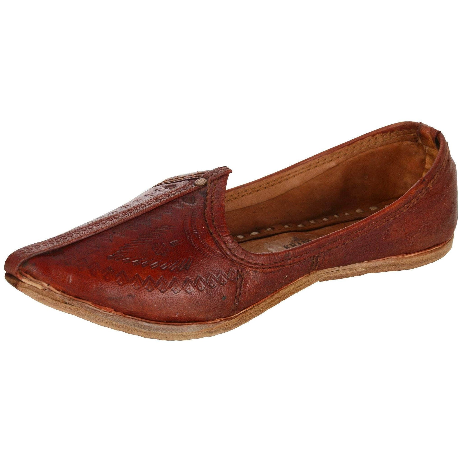 Maroon Imprinted Leather Men's Jodhpuri Mojaris UK