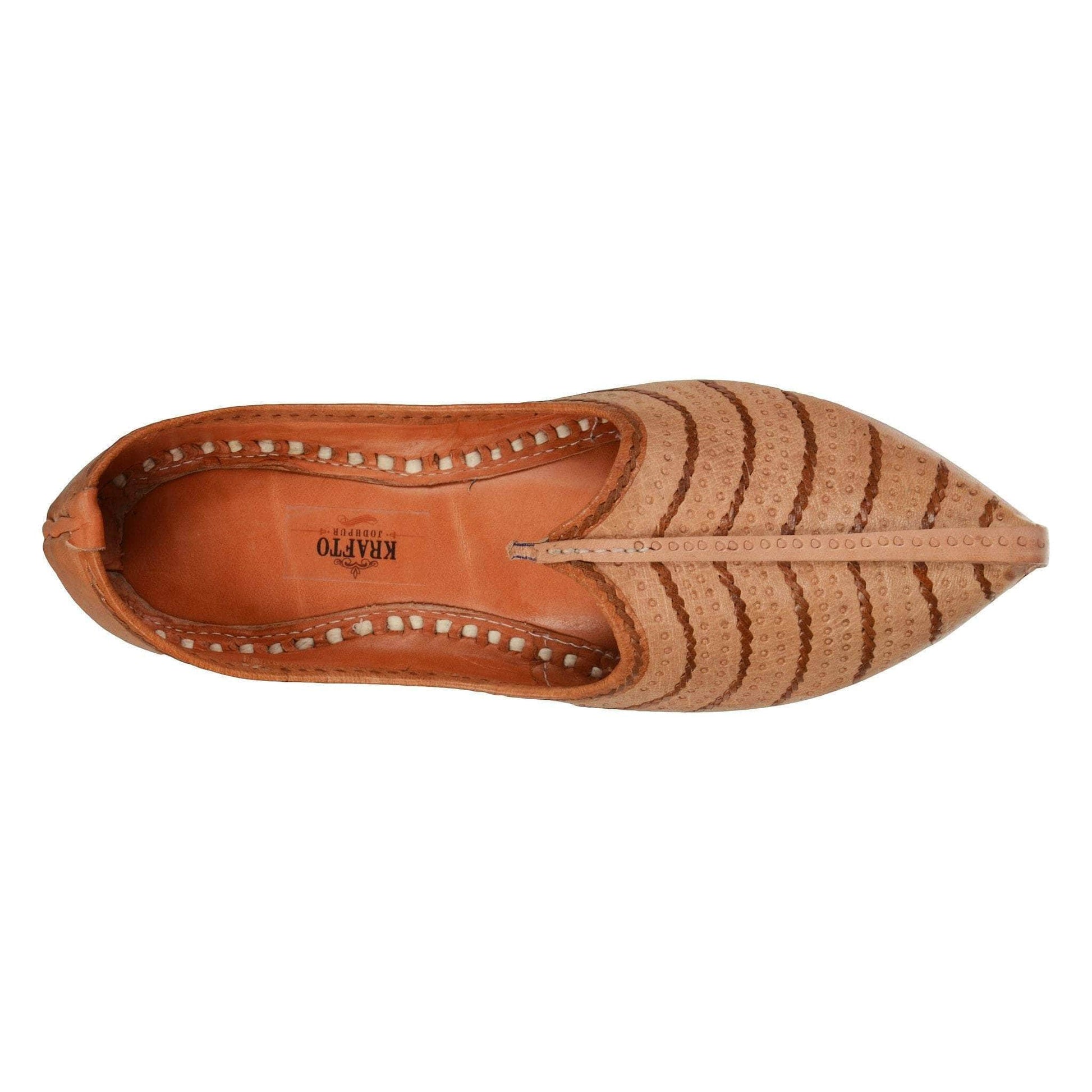 Peach Brown Handcrafted Mojdi for Man