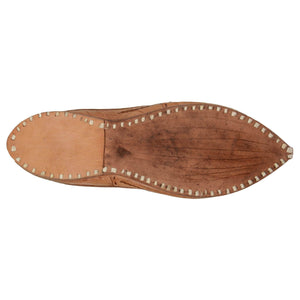 Plain Peach Brown Handcrafted Juti for Man