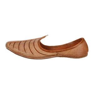 Peach Brown Handmade Jutti for Man