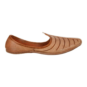 Peach Brown Handcrafted Leather Boys Mojdi