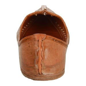 Peach Brown Handmade Leather Jutti for Man