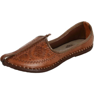 Brown Leather Mojri for Men