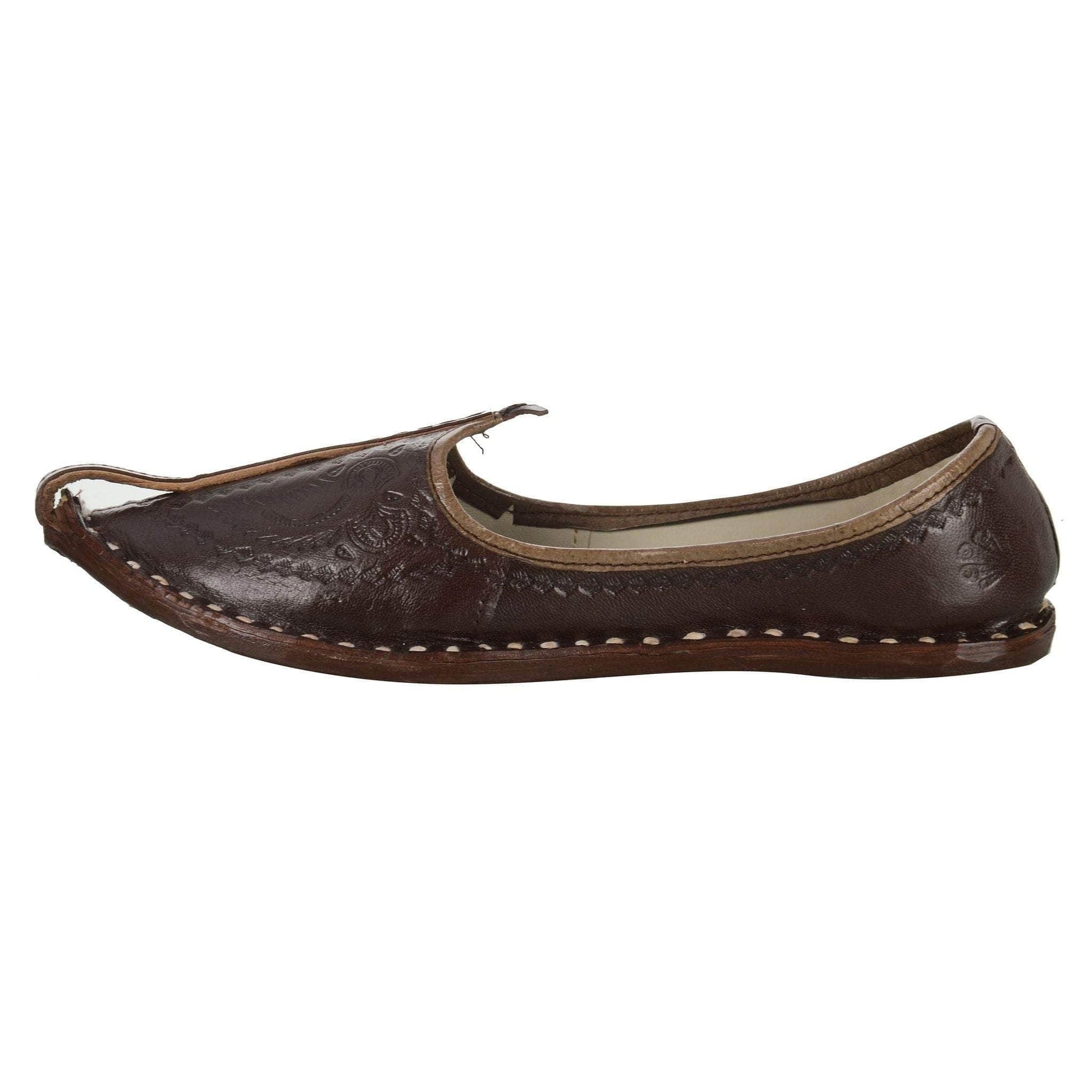 Brown Handmade Jutti for Man