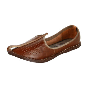 Brown Leather Mojri for Men
