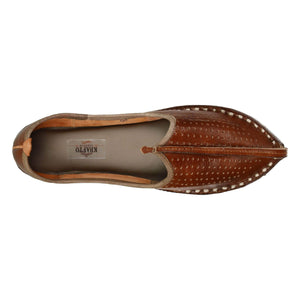 Brown Handcrafted Mojdi for Man