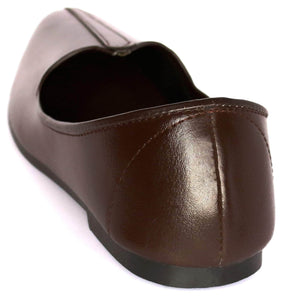 Krafto Men's Plain Brown Jalsa Jutis