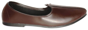 Krafto Men's Plain Brown Jalsa Jutis