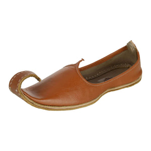 Sandy Brown Leather Mojri for Men