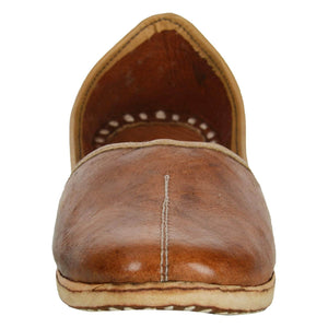 Dark Brown Handcrafted Leather Mojrai for Man