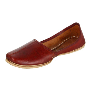 Maroon Leather Mojri for Men