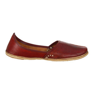 Maroon Handcrafted Leather Boys Mojdi