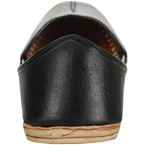 Black Handmade Leather Jutti for Man