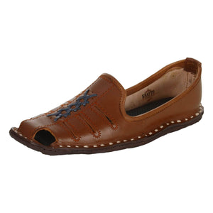 Brick Orange Leather Mojri for Men