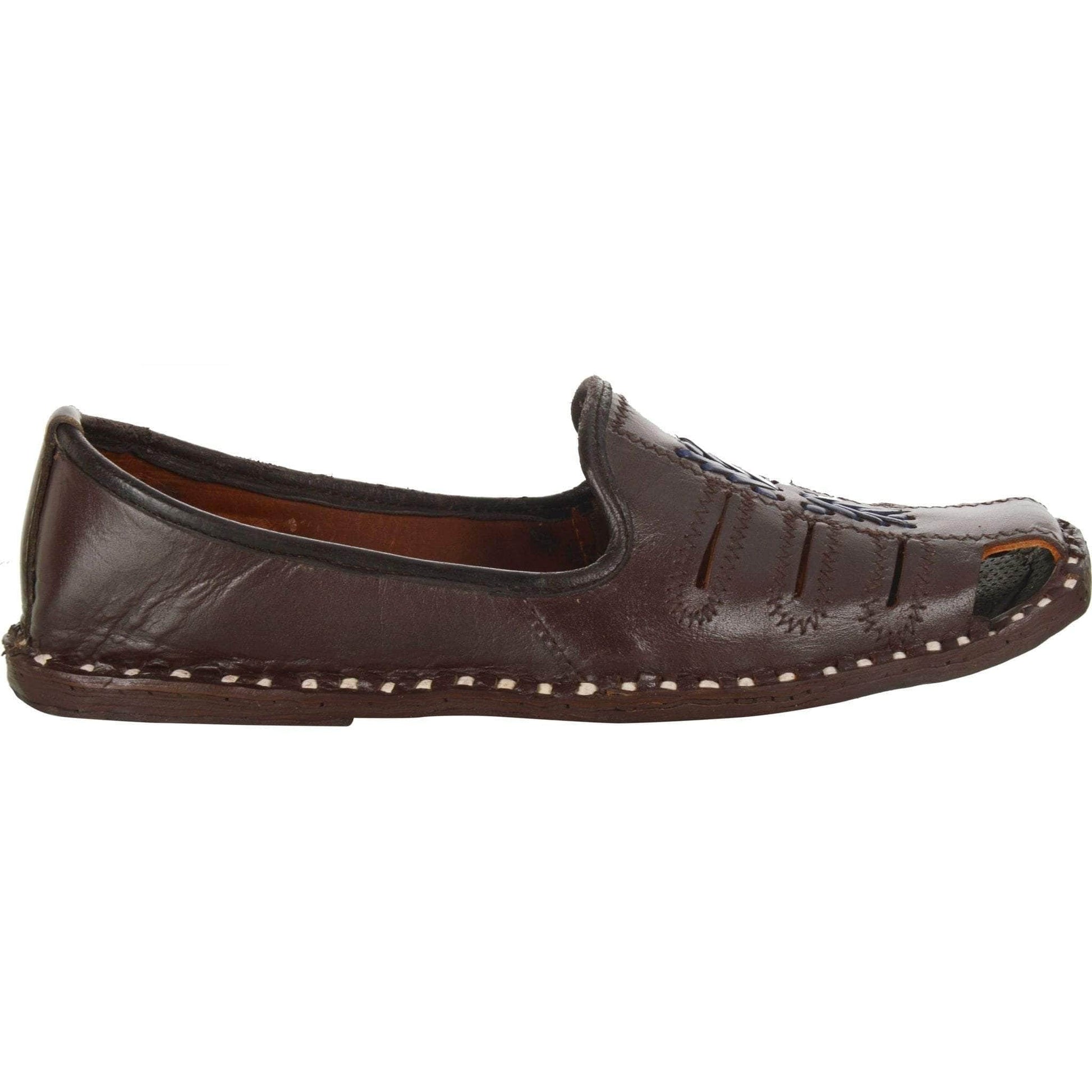Dark Brown Handcrafted Leather Boys Mojdi